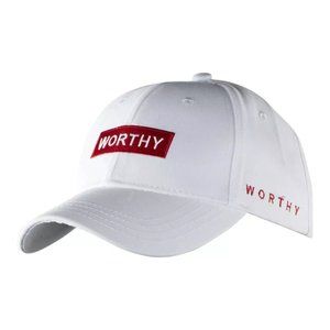 WORTHY BOX DAD HAT - WHITE/RED